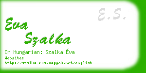 eva szalka business card