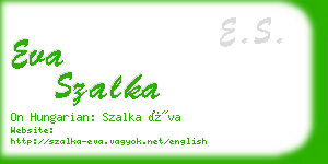 eva szalka business card